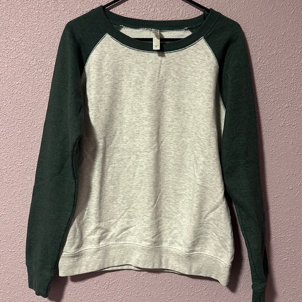 Green and Gray Crewneck Sweatshirt